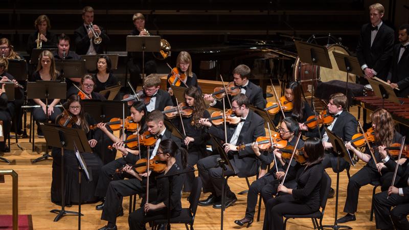 Orchestra playing